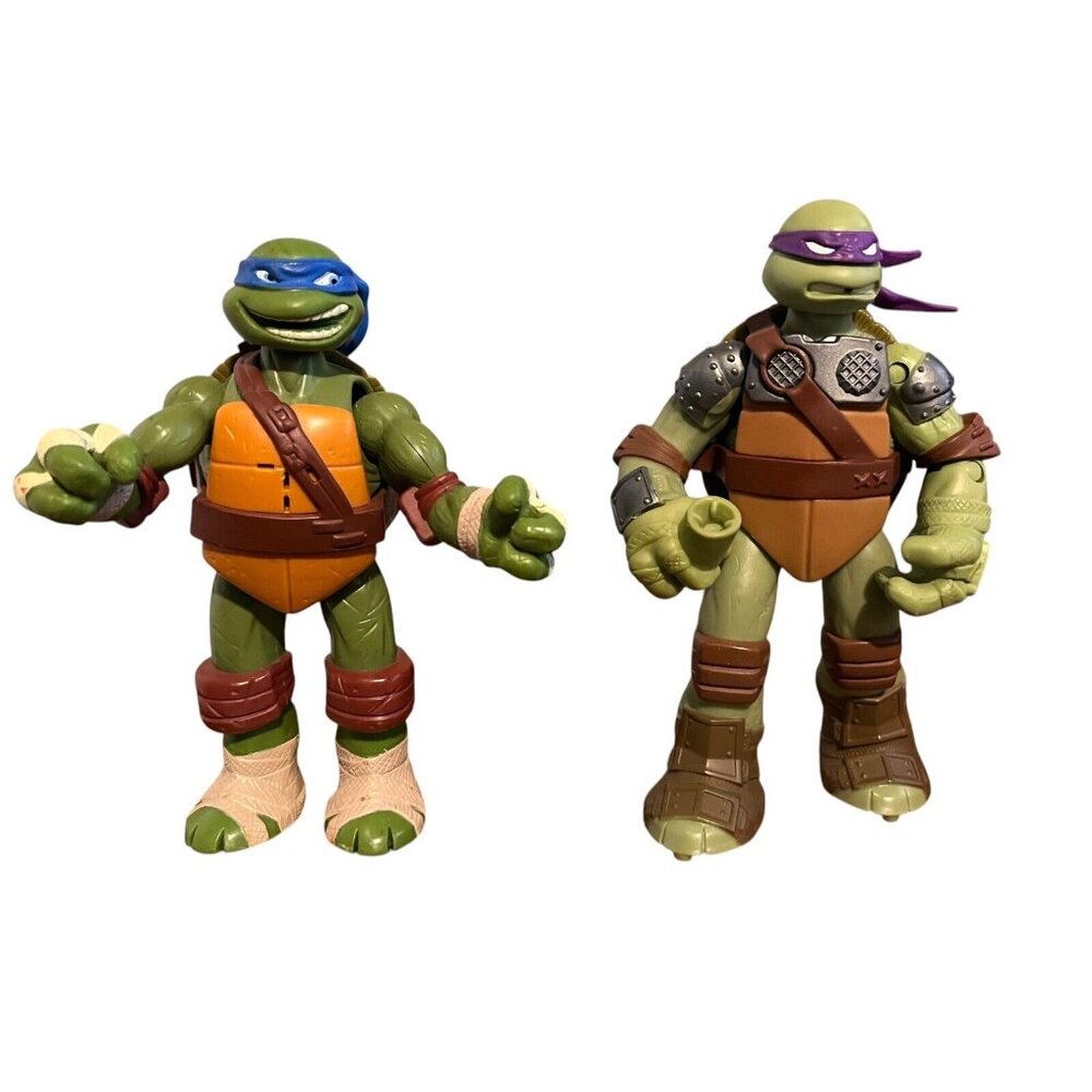 TMNT Teenage Mutant Ninja Turtles Leonardo Donatello Action Figure Lot of 2